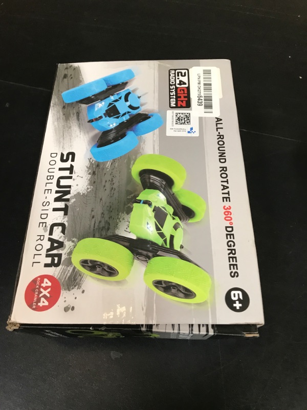 Photo 2 of Remote Control Car Stunt RC Cars, 90 Min Playtime, 2.4Ghz Double Sided 360° Rotating RC Crawler with Headlights, 4WD Off Road Drift RC Race Car Toy for Boys and Girls Aged 6-12 Green