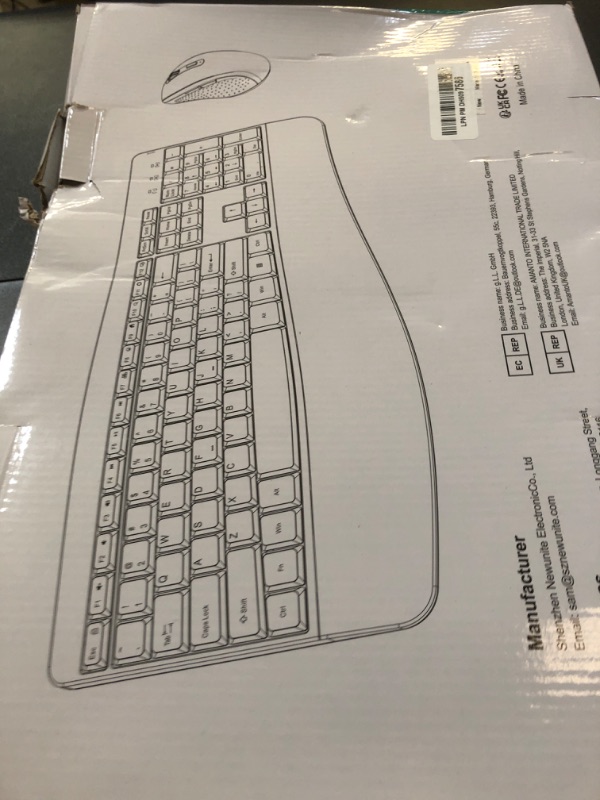 Photo 1 of Nulea RT05C Wired Ergonomic Keyboard, Split Keyboard with Cushioned Wrist Rest, Adjustable Tilt Legs, Plug and Play, USB Corded, Compatible with Windows/Mac