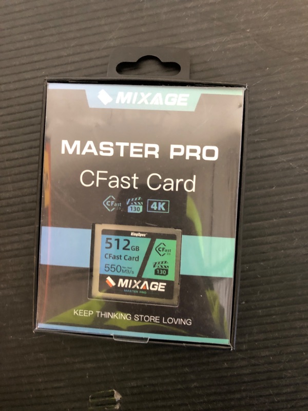 Photo 2 of KingSpec MIXAGE 512GB CFast 2.0 Memory Card, Media Storage Camera-Card with VPG130 3700X - Up to 550MB/s, for Filmmaker Content Creator