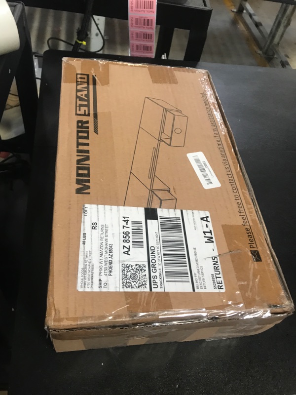 Photo 1 of WESTREE Dual Monitor Stand Riser with Two Drawers, Extra Large Storage Monitor Stand for 2 Monitors, Desktop Oraganizer Stand for Computer,Laptop,Screen,Printer,TV