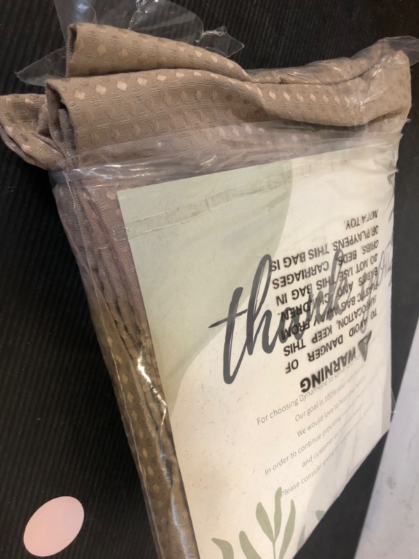 Photo 1 of Dynamene Extra Long Shower Curtain,96 Inch Long Waffle Weave Heavy Duty Thick Fabric Bathroom Shower Curtain, Neutral Weighted Hotel Bath Curtain Set with 12 Plastic Hooks,72x96,Beige/Khaki