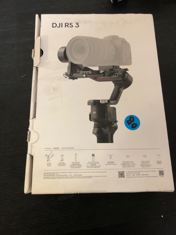 Photo 2 of DJI RS 3, 3-Axis Gimbal for DSLR and Mirrorless Camera Canon/Sony/Panasonic/Nikon/Fujifilm, 3 kg (6.6 lbs) Payload, Automated Axis Locks, 1.8" OLED Touchscreen, Professional Camera Stabilizer