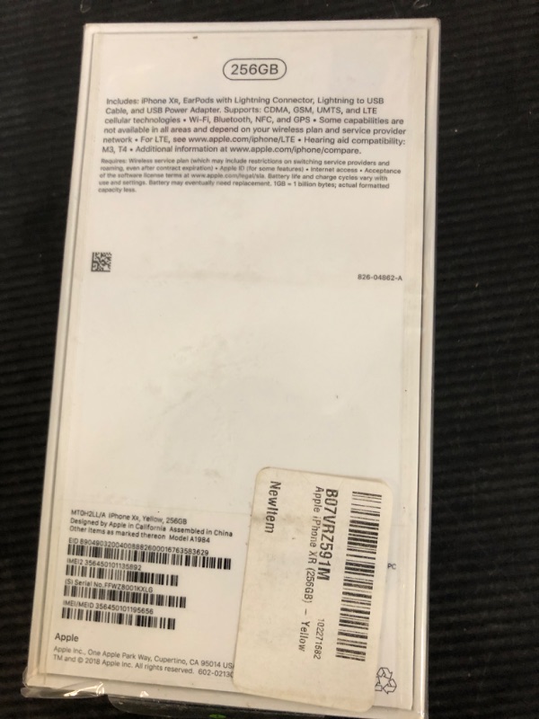 Photo 3 of Apple iPhone XR (256GB, Yellow) [Locked] + Carrier Subscription