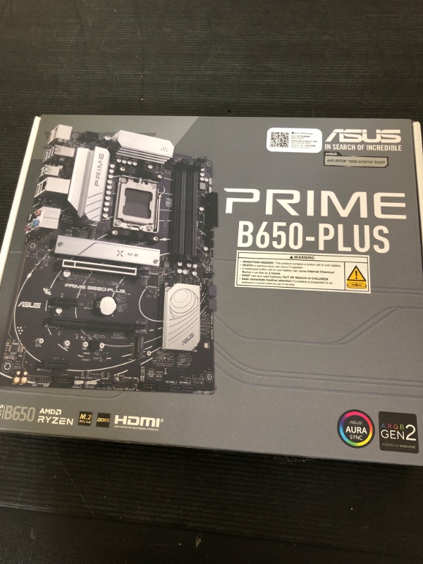 Photo 2 of Asus Prime B650-PLUS Desktop Motherboard - AMD B650 Chipset - Socket AM5 - ATX (primeb650-plus)