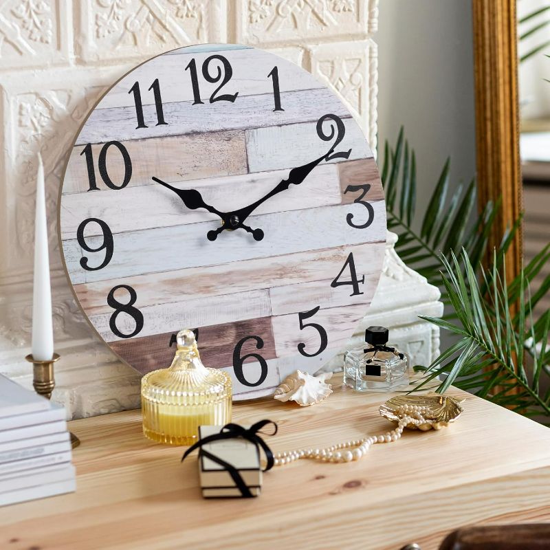 Photo 1 of Wall Clock Battery Operated 18 Inch Large Silent Non-Ticking Coastal Country Style Decorative for Living Room, Kitchen, Home,Bathroom, Bedroom, Laundry Room