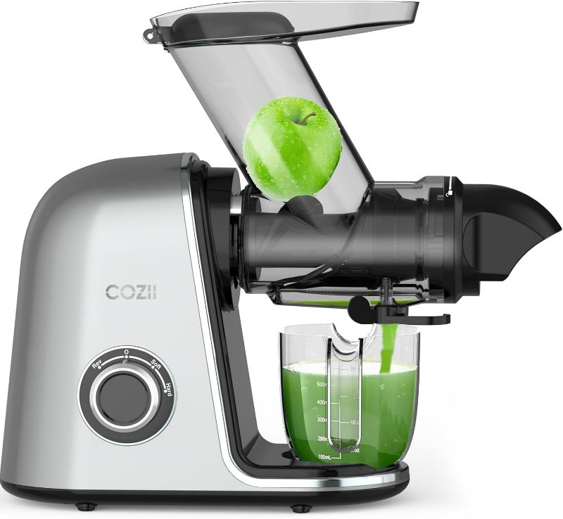 Photo 1 of COZII Slow Masticating Juicer Machines, Cold Press Juicer Extractor Soft/hard Mode, 3.6 Inch Large Feeder For Vegetable and Fruit, Juicer Easy to Clean, Quiet Motor, Dishwasher Safe