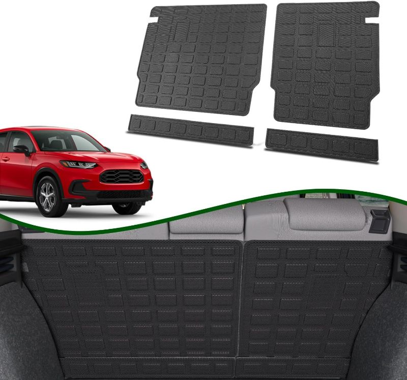 Photo 1 of Backrest Mat Compatible with 2023 2024 Honda HRV Cargo Liner TPE All Weather Back Seat Protector Replacement for 2023 2024 Honda HR-V Accessories (Compatible with 23-24 HRV, Backrest Mat)