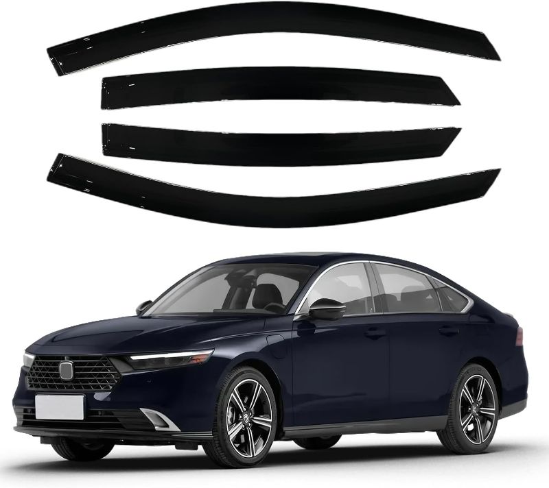 Photo 1 of Shatterproof Out-Channel Window Deflectors for Honda Accord 2018-2022, Rain Guards, Window Visors for Cars, Vent Deflector, Car Accessories, 4 pcs (for Accord 18-22 4-Piece)