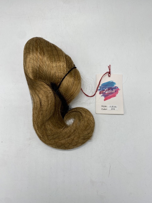 Photo 1 of Lydell 12" Dual Use Straight Curly Styled Clip In Claw Ponytail Hair Extension Synthetic Hairpiece 125g with a jaw/claw clip (19 Lightest Golden Blonde)
