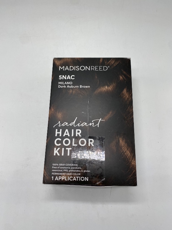 Photo 1 of Madison Reed Radiant Hair Color Kit, Dark Chocolate Brown for 100% Gray Coverage, Ammonia-Free, 5NAC Milano Brown, Permanent Hair Dye, Pack of 1