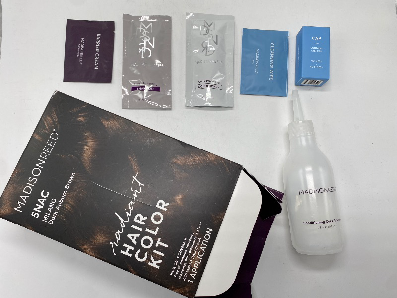 Photo 1 of Madison Reed Radiant Hair Color Kit, Dark Chocolate Brown for 100% Gray Coverage, Ammonia-Free, 5NAC Milano Brown, Permanent Hair Dye, Pack of 1