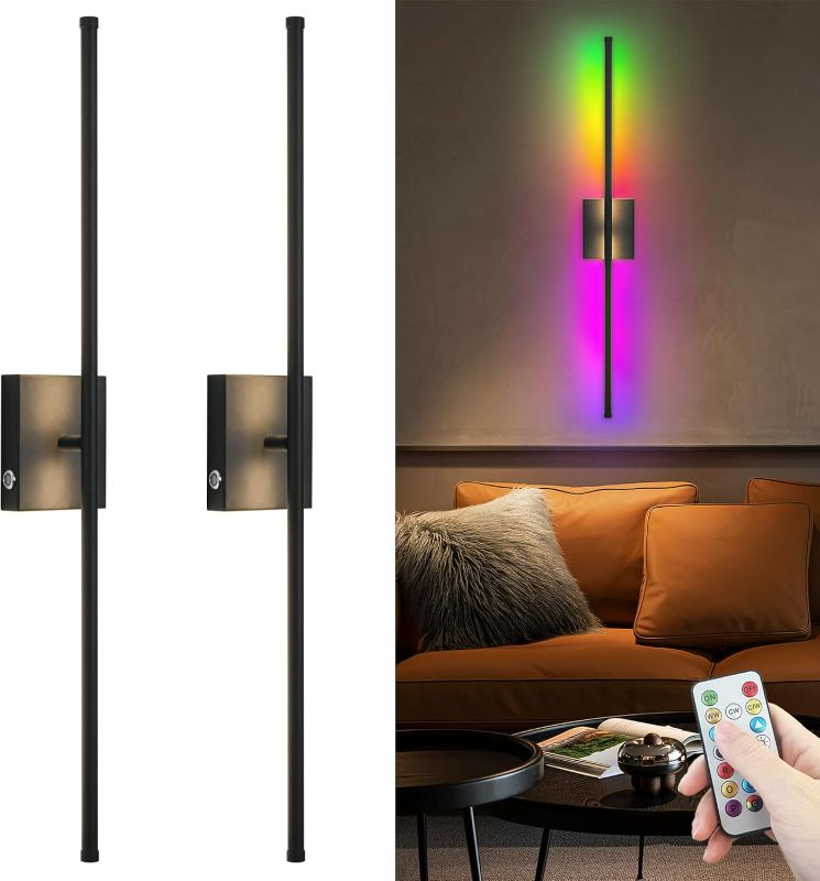 Photo 1 of Wireless Sconces Set Of 2,10000 mAh Large Capacity Battery Wall Sconce Up To 70 Hours Use Time,360° Rotation RGB Multiple Colors,Rechargeable Wall Sconce With Remote,Perfect Sconces Wall Decor