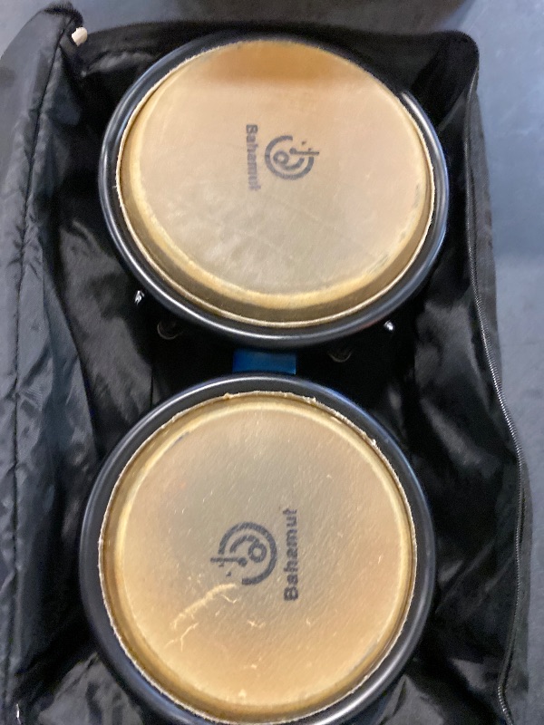 Photo 2 of BAHAMUT Bongo Drum Set, 7"+9" Wooden Bongos for Adults & Kids, Ideal for Professional Players, Comes with Tuning Wrench & Waterproof Bag