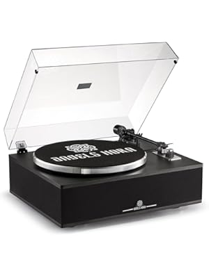 Photo 1 of ANGELS HORN Bluetooth Vinyl Record Player - High-Fidelity 2-Speed Turntable with Built-in Speakers - Includes Phono Preamp & Magnetic AT-3600L Cartridge - Black Classic Edition
