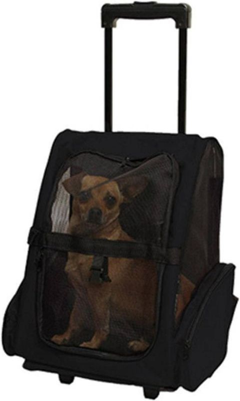 Photo 1 of FARZI Outdoor Pet Backpack Dog Bag Pull Rod Small and Medium Dog Trolley Case Outgoing Dog Bag