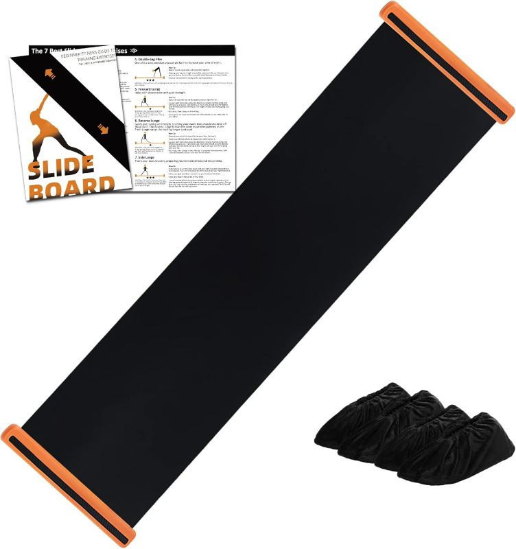 Photo 1 of Slide Board For Working Out For Beginners And Pros, 4.6’/6’ Exercise Slide Board With 2 Sets of Shoes Booties