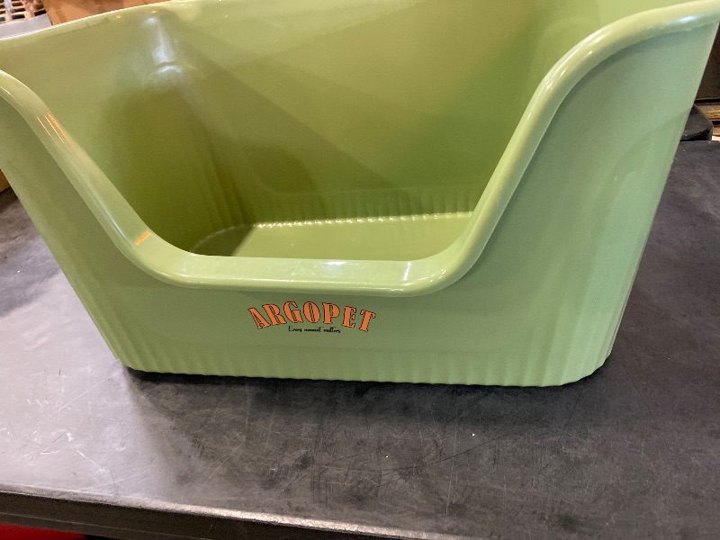 Photo 2 of ARGOPET High Sides Cat Litter Box 25" L x 16" W x 13" H Extra Large Litter Box Jumbo for Multi Cat Households?Pet Safe Non-Stick Coating for Easier Cleaning & Superior Hygiene.(Green