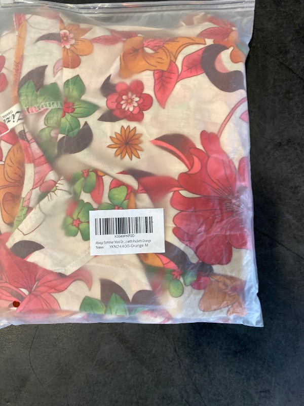 Photo 1 of SIZE (M) Beauty Beast Women Floral Print Crew Neck Sleeveless A-line Loose Maxi Tank Dress Red Multi M