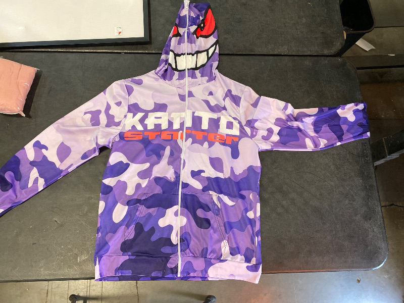 Photo 2 of Gengar Harajuku 3D Embroidered Hoodie for Teens 