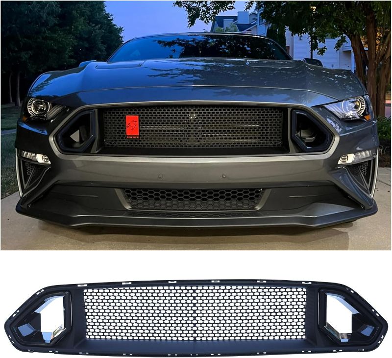 Photo 1 of WildWell Mustang Grill For Ford Mustang 2018-2023 Front Upper Hood Grill Mesh Style Black