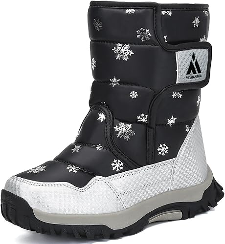 Photo 1 of Size(1) Mishansha Kids Snow Boots for Boys Girls Winter Boot Waterproof Warm Anti-Slip Cold Weather Shoes (Toddler/Little Kid/Big Kid)