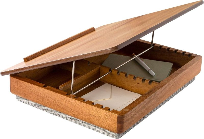 Photo 1 of ROSSIE Home Acacia Wood Easel Lap Desk with Storage - Natural - Fits up to 17.3 Inch Laptops - Style No. 76516