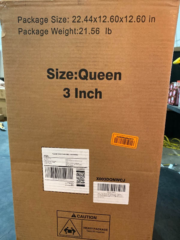 Photo 1 of 3 Inch Queen Memory Foam Mattress Topper, Cooling Gel Bed Topper with Removable Cover, Soft & Pain Relief & Breathable, CertiPUR-US & Oeko-Tex Certified