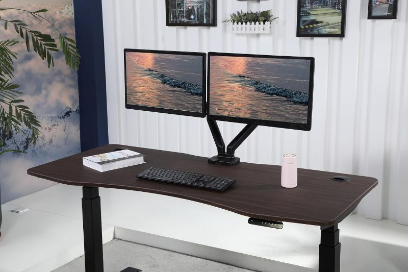 Photo 1 of (71"x29-33"x1")ApexDesk Series 71-inch Wide Adjustable Standing Desk - American Walnut