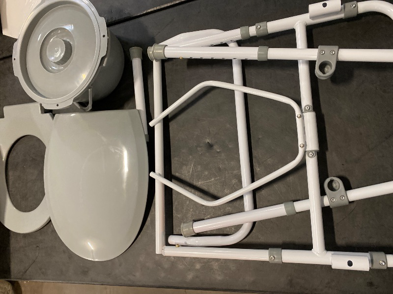 Photo 1 of Medline Steel Drop-Arm Commode, 350 lb Weight Capacity