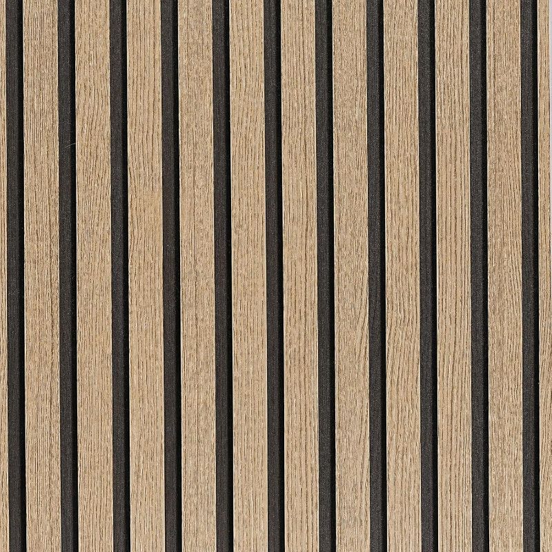 Photo 1 of Wood Slat Wallpaper Peel and Stick - 17.5'' x 300'' Self Adhesive Contact Paper for Walls Wood Panels for Wall, Wood Slat Wall Panel, Peel and Stick Wood Panels for Easy DIY Wall Decor (Brown)