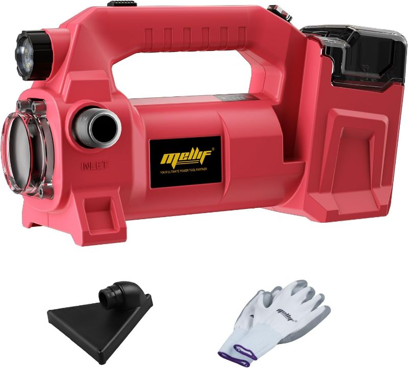 Photo 1 of Mellif Cordless Water Transfer Pump Compatible with Milwaukee 18V Battery (Tool Only), Battery Powered Brushless Water Pump, 500GPH Self Priming Utility Pump for Pool Draining, Pond, Watering Garden (Blue) 