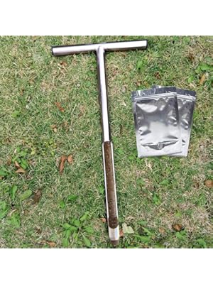 Photo 1 of HiHydro Soil Sampler Probe Stainless Steel Tubular T-Style Handle Soil Test Kits Satisfying The Sampling Depth of Agriculture Forest(B)