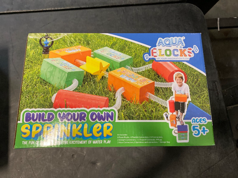 Photo 1 of Aqua Blocks STEAM Innovative Water Play Sprinkler Toy for Outdoor Play with Countless Combinations for Kids 3+ Years Old, Ideal as Birthday Gift for Boys and Girls, 1 Full Set