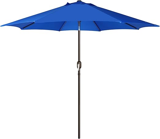 Photo 1 of Blissun 9' Outdoor Patio Umbrella, Outdoor Table Umbrella, Yard Umbrella, Market Umbrella with 8 Sturdy Ribs, Push Button Tilt and Crank