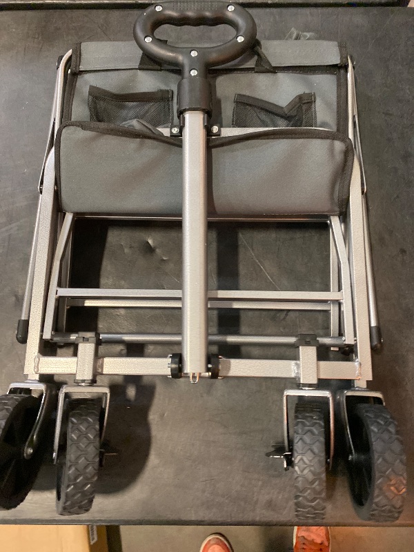 Photo 1 of Collapsible Beach Wagon with Big All-Terrain Wheels for Sand, Grocery Shopping, Park Picnic, Camping, Beach Trip