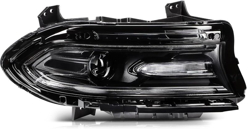 Photo 1 of Headlight Assembly for Dodge Charger 2015-2023 Black Housing Clear Lens Passenger Side Headlamp