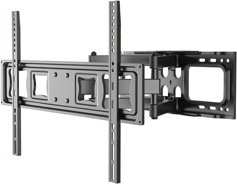 Photo 1 of Full Motion TV Wall Mount for 37-80" TVs, Cold-Rolled Steel, VESA 200x200 to 600x400mm, Swivel 120° & Tilt, Supports Up to 99lbs, Durable & Easy Installation