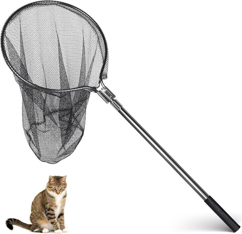 Photo 1 of Catch Net, Small Animal Catcher for Chicken, Duck, Goose, Fish, Cat, Bird and Others(40"- 62" Handle with 20" Net Opening)