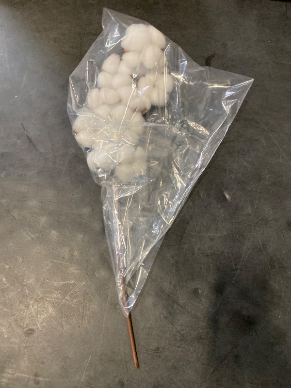 Photo 1 of DomeStar Cotton Stems, Natural Dried Flowers 8 Packs Total 15 Bolls Cotton Sprigs Blooms Floral Stems for Vase Fillers