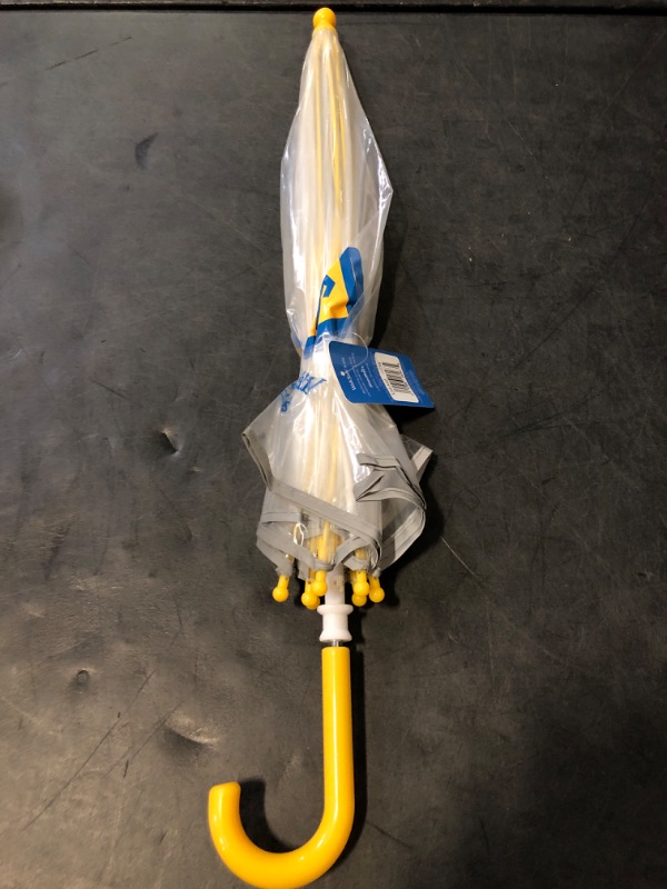 Photo 1 of ShedRain Walk Safe Manual 32" Arc Kids Stick Umbrella - Clear with Silver Reflective Trim