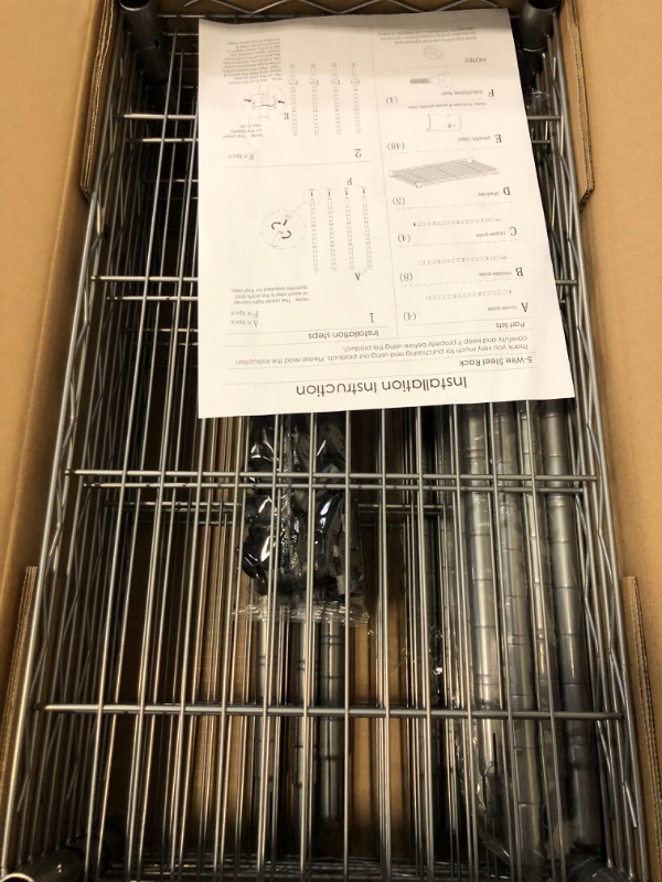 Photo 1 of REGILLER 5-Wire Shelving Metal Storage Rack Adjustable Shelves,Standing Storage Shelf Units for Laundry Bathroom Kitchen Pantry Closet(Silver,11.8" D x 21.2" W x 53.5" H)