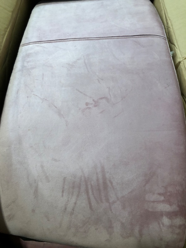 Photo 1 of 2-Seat Kid Sofa Couch with Velvet Fabric,Kid Sofa Chair with Wooden Frame for 3-6 Age Children Gift,35.6" Length, Pink