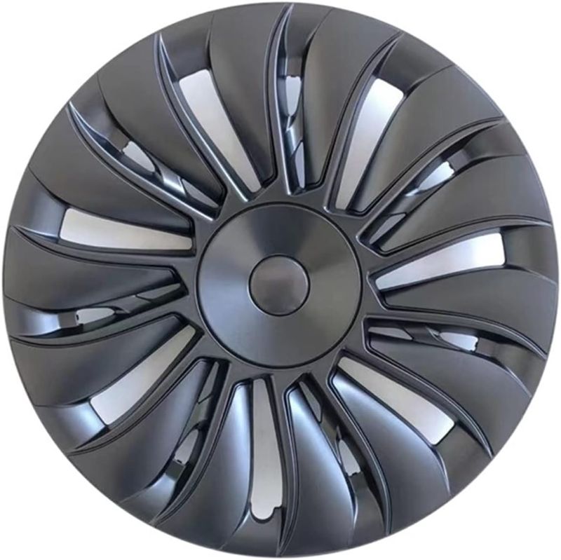 Photo 1 of Wheel Covers for Model 3 18 Inch,4 Pcs Hubcaps Compatible with Tesla Model 3 2017-2023, Abs Model 3 Wheel Cover, OEM Exterior Rim Replacement-Whirlwind Matte Black