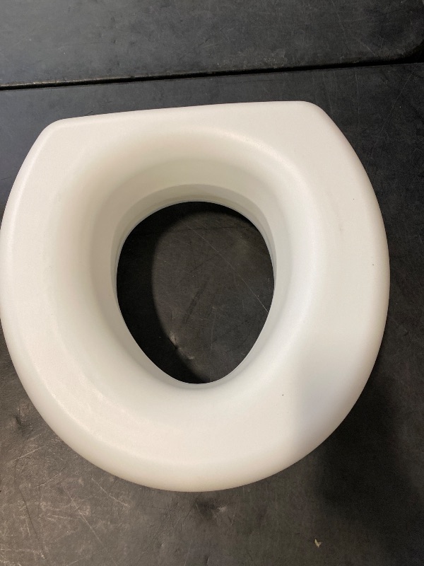 Photo 1 of HealthSmart Enhanced Comfort 5" Raised (Round) Toilet Seat Riser 5 Slip Resistant Pads FSA/HSA Eligible Toilet Seat Risers for Seniors Padded Toilet Seat Elevation 15.7 x 15.2 x 6.1