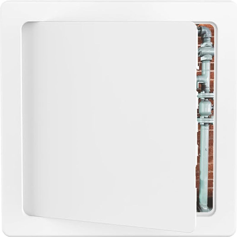 Photo 1 of LASTORY Access Panels for Drywall, 14 x 14 Inch Wall Hole Covers, Removable Hinged Access Doors for Ceiling and Wall, Heavy Durable White for Plumbing
