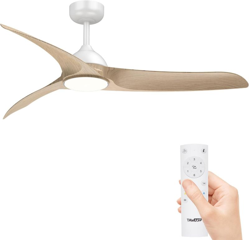 Photo 1 of Ceiling Fans with Lights, 56 inch Low Profile Ceiling Fan with Light and Remote Control, Flush Mount, 3CCT, Dimmable, Quiet Reversible Motor, Modern Ceiling Fan for Bedroom Indoor/Outdoor Use
