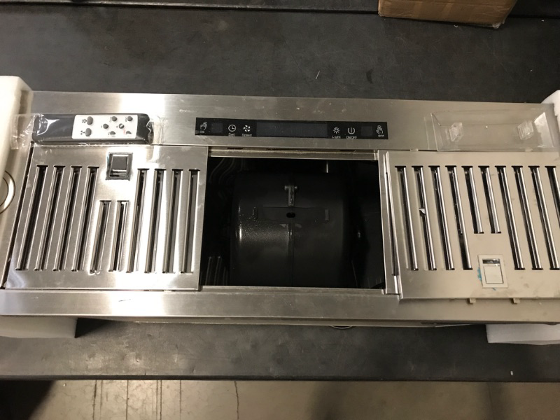 Photo 1 of IKTCH 36 inch Built-in/Insert Range Hood 900 CFM, Ducted/Ductless Convertible Duct, Stainless Steel Kitchen Vent Hood with 4 Speed Gesture Sensing&Touch Control Panel(IKB01-36)
