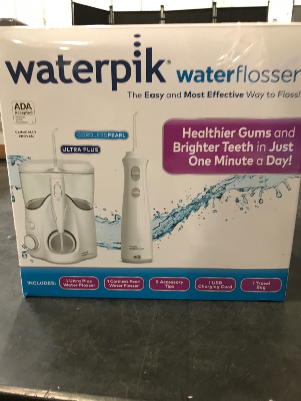 Photo 1 of Waterpik Sonic-Fusion 2.0 Professional Flossing Electric Toothbrush with Water Flosser Combo In One, White SF-04, Packaging May Vary