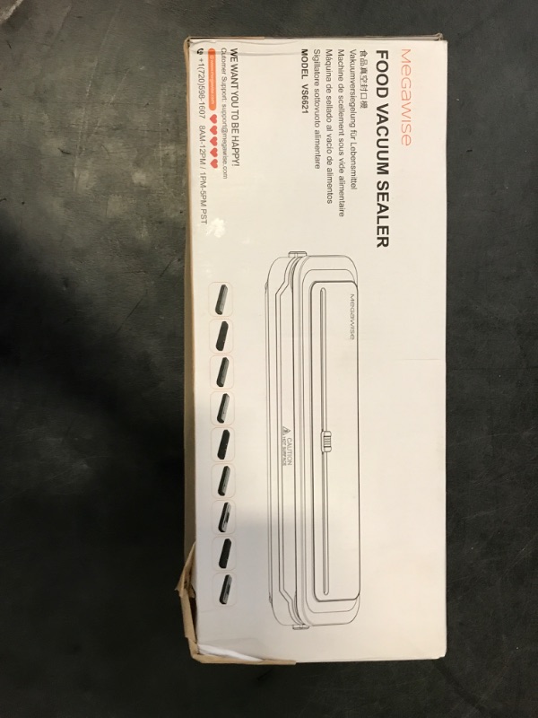 Photo 1 of MEGAWISE 2025 Powerful Vacuum Sealer Machine | Compact Design | One-Touch Automatic | Seal in 10-20 Seconds | Dry, Moist, Wet, and Cold Modes | With 10 Vacuum Bags & Built-in Cutter (Grey)