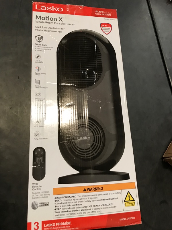 Photo 1 of Lasko CC27350 Motion X Whole Room Heater with Remote